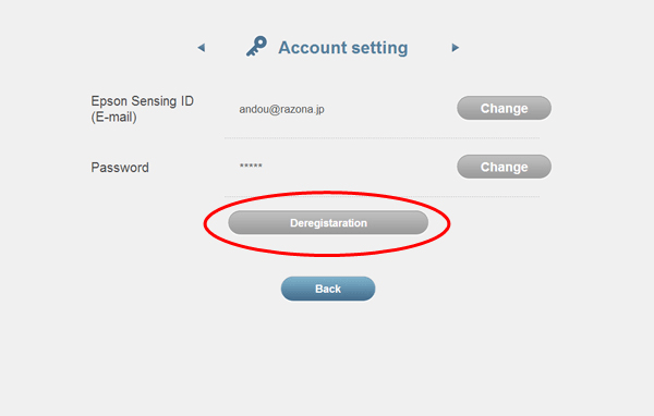 Delete registered account