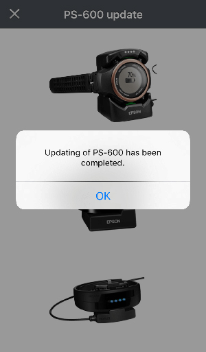 When the update is complete, the message The firmware update is complete will be shown on your smartphone.